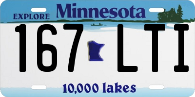 MN license plate 167LTI