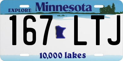MN license plate 167LTJ