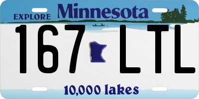 MN license plate 167LTL