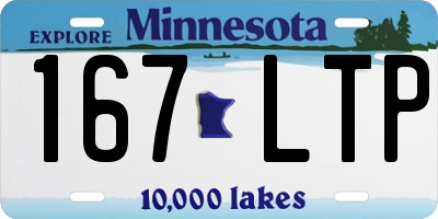 MN license plate 167LTP
