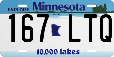 MN license plate 167LTQ