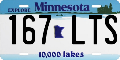 MN license plate 167LTS