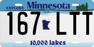 MN license plate 167LTT