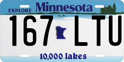 MN license plate 167LTU
