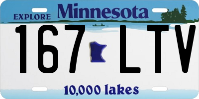 MN license plate 167LTV