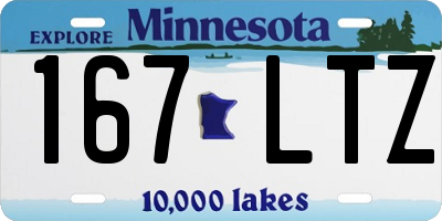 MN license plate 167LTZ