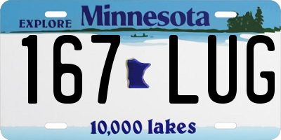 MN license plate 167LUG