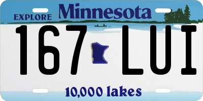 MN license plate 167LUI