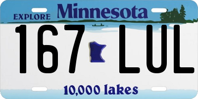 MN license plate 167LUL
