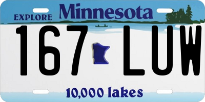 MN license plate 167LUW
