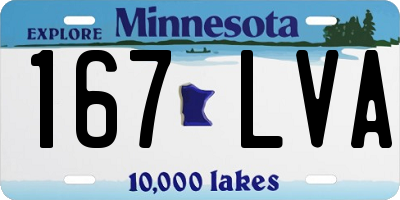 MN license plate 167LVA