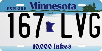 MN license plate 167LVG