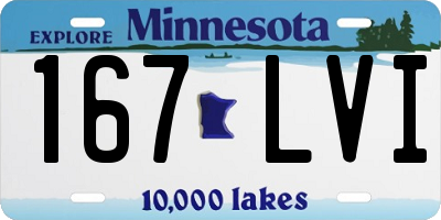 MN license plate 167LVI
