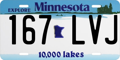 MN license plate 167LVJ