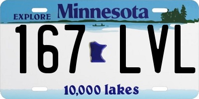 MN license plate 167LVL