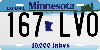 MN license plate 167LVO