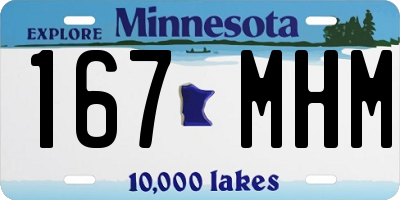 MN license plate 167MHM