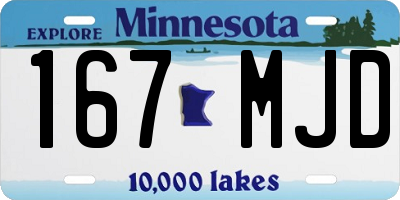 MN license plate 167MJD