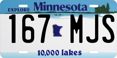MN license plate 167MJS
