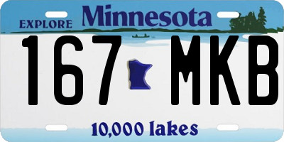 MN license plate 167MKB