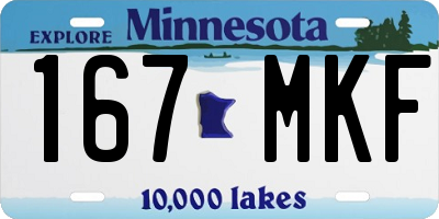 MN license plate 167MKF