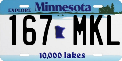 MN license plate 167MKL