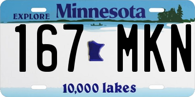 MN license plate 167MKN
