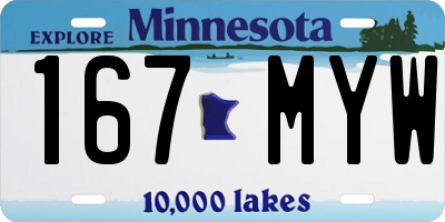 MN license plate 167MYW