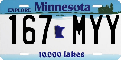 MN license plate 167MYY