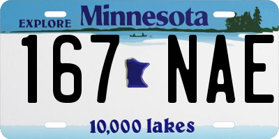 MN license plate 167NAE