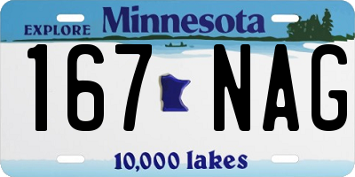 MN license plate 167NAG