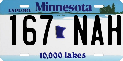 MN license plate 167NAH