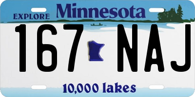 MN license plate 167NAJ