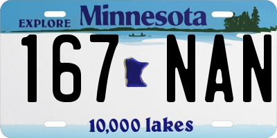 MN license plate 167NAN