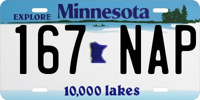 MN license plate 167NAP