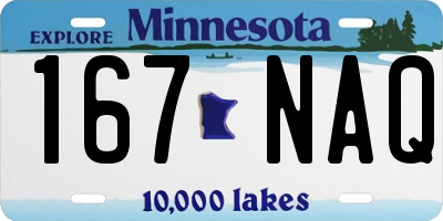 MN license plate 167NAQ