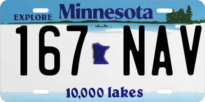 MN license plate 167NAV