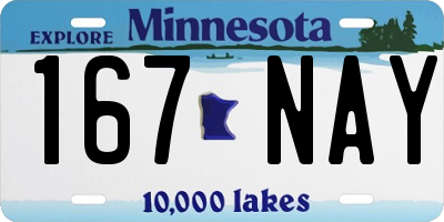 MN license plate 167NAY