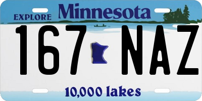 MN license plate 167NAZ