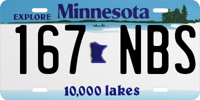 MN license plate 167NBS