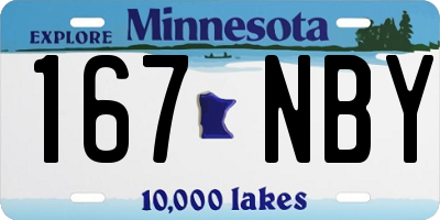 MN license plate 167NBY