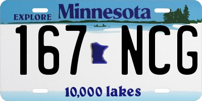 MN license plate 167NCG