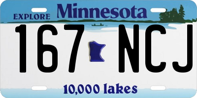 MN license plate 167NCJ