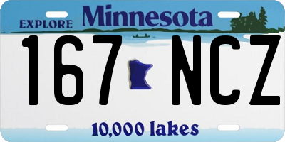 MN license plate 167NCZ