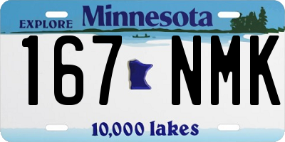 MN license plate 167NMK