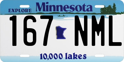 MN license plate 167NML