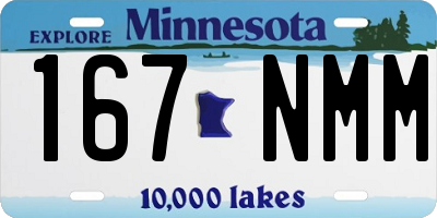 MN license plate 167NMM