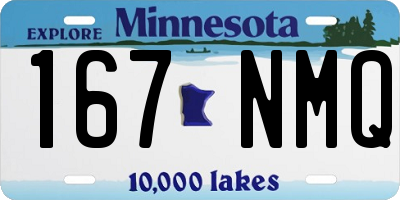 MN license plate 167NMQ