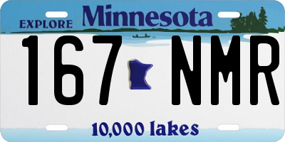 MN license plate 167NMR