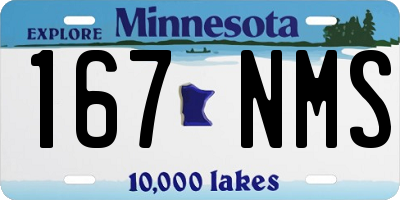 MN license plate 167NMS